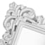 White Square Carved Wall Mirror, 14"