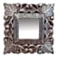 3-Piece Walnut Silver Carved Wall Mirror Set, 8"