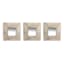 3-Piece White Gold Wall Mirror Set, 8"