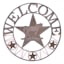 Welcome Star Metal Outdoor Wall Decor, 24"
