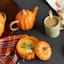 Pumpkin Shaped Ceramic Soup Tureen with Lid