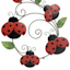 Ladybug Hanging Outdoor Wall Decor, 13"