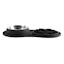 1.5-Cup Black Silicone Slow Pet Bowl Set, Medium