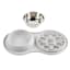 1.5-Cup Grey Silicone Slow Pet Bowl Set, Medium