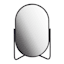 Oval Black Metal Tabletop Mirror, 11"