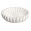 White Marbled Ribbed Bowl, Small