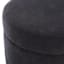 Crosby St. Neo Round Storage Ottoman, Black