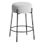 Crosby St. Harwood White & Black Backless Counter Stool, 26"