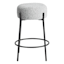 Crosby St. Harwood White & Black Backless Counter Stool, 26"