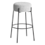 Crosby St. Harwood White & Black Backless Barstool, 30"