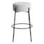Crosby St. Harwood White & Black Backless Barstool, 30"