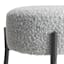 Crosby St. Harwood White & Black Backless Barstool, 30"