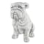 Grey Bulldog Outdoor Garden Statue, 14"