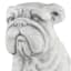 Grey Bulldog Outdoor Garden Statue, 14"