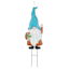 Gnome with Blue Hat Metal Yard Stake, 31"
