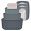 4-Piece Rectangle Storage Bowl Containers, Blue