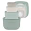 4-Piece Square Storage Bowl Containers, Green