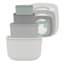 4-Piece Square Storage Bowl Containers, Light Grey