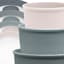 4-Piece Round Storage Bowl Containers, Blue