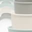 4-Piece Round Storage Bowl Containers, Green