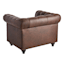 Providence Chesterfield Brown Faux Leather Tufted Accent Chair