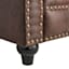 Providence Chesterfield Brown Faux Leather Tufted Accent Chair
