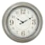 Silver & White Modern Round Wall Clock, 12"