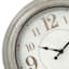 Silver & White Modern Round Wall Clock, 12"