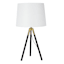 Crosby St. Black Brass Tripod Medium Table Lamp with Shade, 25.5"
