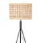 Ty Pennington Black Metal Tripod Floor Lamp with Seagrass Shade, 60"