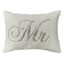 Willow Crossley Silver Mr Beaded Throw Pillow, 9x12
