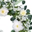 White Peony Floral Wreath, 22"