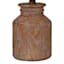 Honeybloom Walnut Wood Finish Mini Table Lamp with Shade, 12"