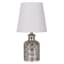 Mercury Glass Quatrefoil Mini Table Lamp with Shade, 13"