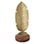 Found & Fable Gold Leaf Pillar Tealight Candle Holder, 12.5"