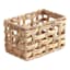 Honeybloom Rectangle Weave Water Hyacinth Storage Basket, Small