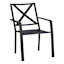 Grammercy Black X-Back Patio Dining Chair