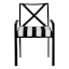 Grammercy Black X-Back Patio Dining Chair