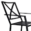 Grammercy Black X-Back Patio Dining Chair