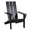 Outdoor Wooden Adirondack Chair, Black
