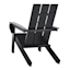 Outdoor Wooden Adirondack Chair, Black