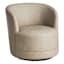 Crosby St. Sawyer Swivel Faux Leather Accent Chair, Grey