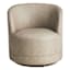 Crosby St. Sawyer Swivel Faux Leather Accent Chair, Grey