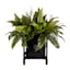 Black Metal Rectangle Stand Planter, Medium
