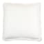 Found & Fable Solid White Woven Throw Pillow with Fringe, 24"