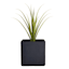 Japi Black Lead Flat Cube Outdoor Planter, 18"