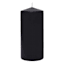 Black Unscented Overdip Pillar Candle, 3x6