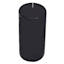 Black Unscented Overdip Pillar Candle, 3x6