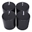 4-Pack Unscented Overdip Votive Candles, Black
