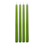 4-Pack Green Unscented Overdip Taper Candles, 10"